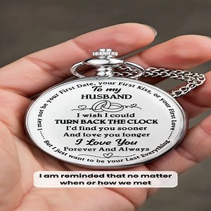 For the man who holds your heart through every second of every day. A timeless reminder that if you could turn back the clock, you'd still choose him – again and again. Because some loves deserve to be carried forever. ❤️🎁 #couple #husband #wife #boyfriend #girlfriend #personalized #gift | FaithCorner