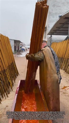 Controlled Chemical Immersion of Metal Rods in Industrial Coating Processes