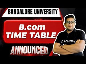 B.COM Exam Time table 2025 | Bangalore university | #bcom5thincometax