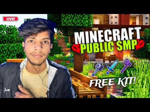 🔴 Minecraft Smp Live | { Public LifeStael Smp } Java+Pe 24/7 Online || Insane launda