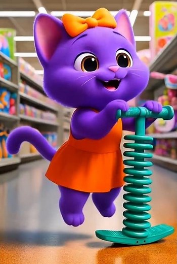 Bounce Squad: Cat & Kids on Pogo Sticks!” Joy, laughter, and spring-powered fun in the backyard.