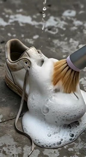 “Dirty Sneaker TRANSFORMED 😍 #ASMR #Cleaning #Satisfying #Shorts”