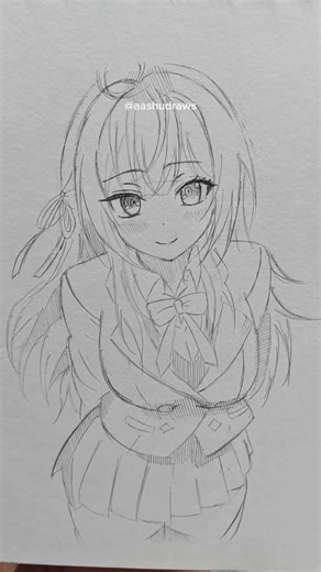 Aashu on Instagram: "Drawing alya san #alya #howtodraw #drawing"