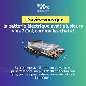 Étiez-vous au courant que les batteries électriques avaient plusieurs vies ? Oui, tout comme les chats... On vous dit pourquoi 👇 | Renault