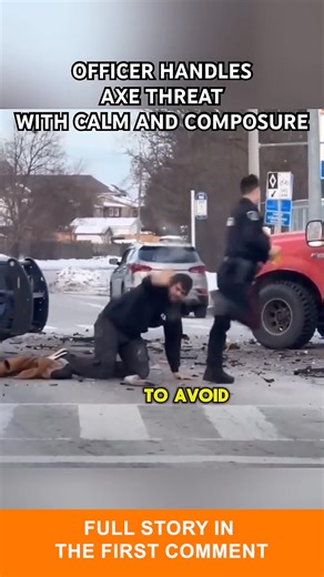 9.8K views · 86 reactions | Officer Handles Axe Threat with Calm and Composure – Key Self-Defense Takeaways | Cops Hive | Facebook