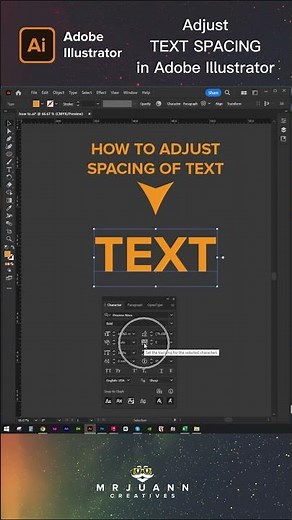 how to adjust spacing of text in adobe illustrator - adobe illustrator tutorial