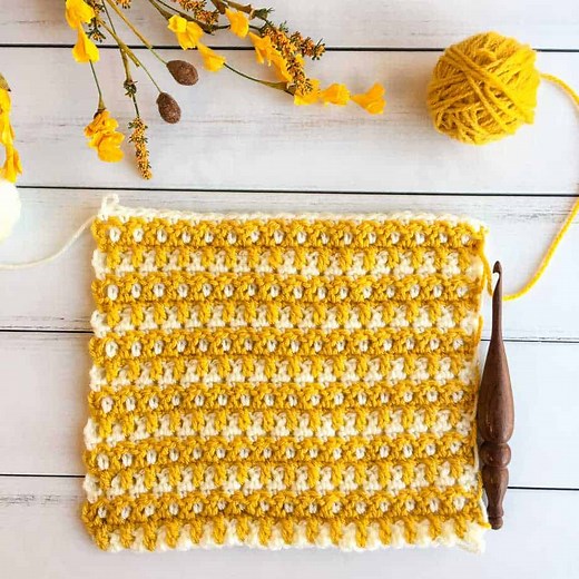 Woven Crochet Stitch Tutorial Interlocking Arched Columns Stitch