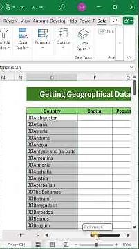 How do I get geography data type in Excel | Excel Tips