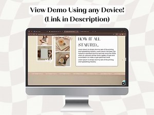 Girly Shopify Theme, Playful Brown Website Template for Small Business, Cute Ecommerce Store Design With Editable Canva Web Banners, OS 2.0 - Etsy