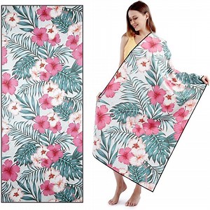 [Hot Item] Custom Design Double Sided Print Sand Free Quick Dry Microfiber RPET Beach Towel