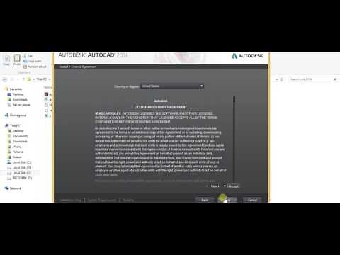 تسطيب الكاد 2014 بالسيريال how to setup auto cad 2014