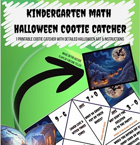 Halloween Math Cootie Catcher: Kindergarten Addition & Subtraction (printable PDF) | Flying Witches - Etsy Canada