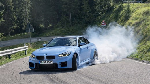 BMW M2 mountain drift with surprise passengers