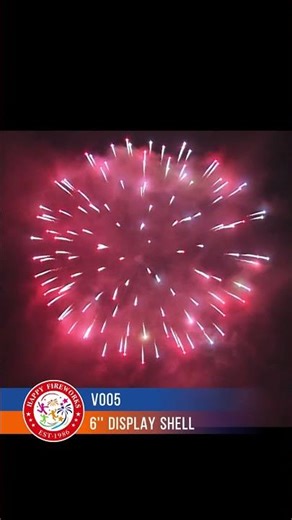 V005 6" Display Shell Green Wave with Red Peony to Purple