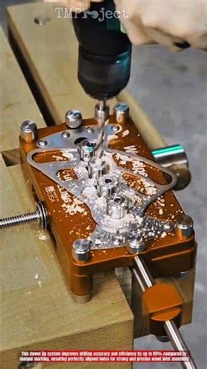 Innovative Dowel Drilling Jig: High-Efficiency Precision Wood Joint Process
