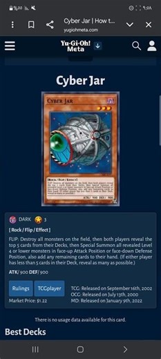 شرح بطاقات جينيسيس وحش (cyber jar)