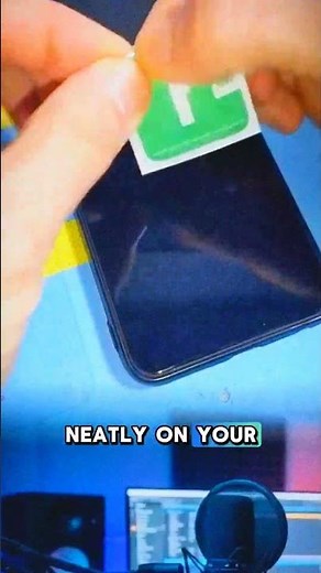 Easy Trick to Install Tempered Glass Perfectly Using Just Tape! #creativeidea #shorts