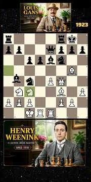 chess Henry Weenink vs Louis Gans (1923) | Amazing Classic Chess Game | 1923