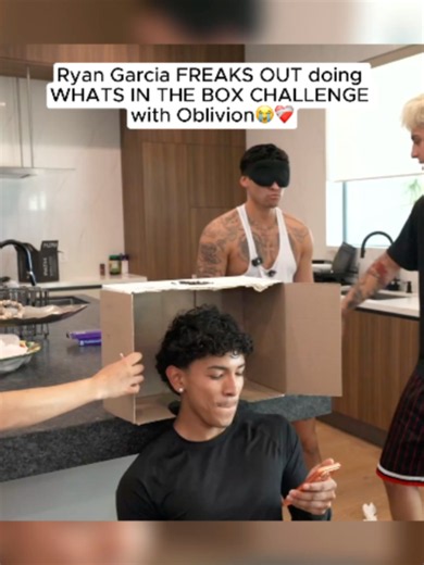 Ryan Garcia FREAKS OUT doing WHATS IN THE BOX CHALLENGE with Oblivion😭❤️‍🩹#kick #fyp #ryangarcia #fiivestar #oblivion