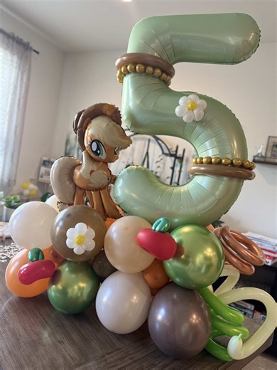 Applejack Balloon Number Stack for My Little Pony Parties