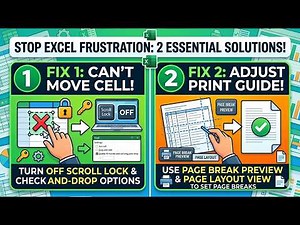 How to solve page break view and move cell problem in Excel.