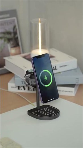 The coolest 3-in-1 basketball hoop Magsafe charger! 🏀⚡️ #shorts #tech