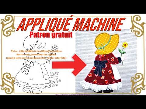 🟪Mastering Machine Appliqué: Sunbonnet Sue Tutorial & Free Pattern