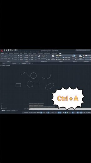 How to delete drawing in AutoCAD | how to remove figure 🤔 | short trick for delete any drawing #cad