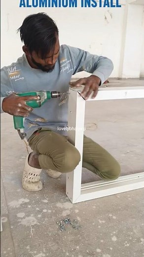 Aluminium windows installation and fixing #construction #aluminium #windows #installation #shorts