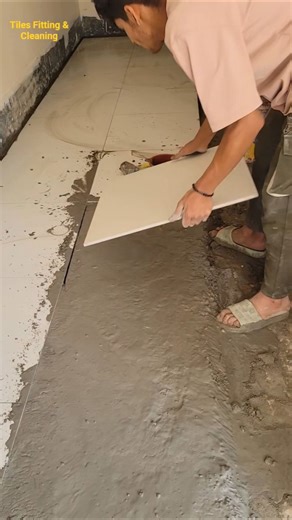 I installed new design 24x24 tiles on the floor of the house.#floortilesfitting #floordesign