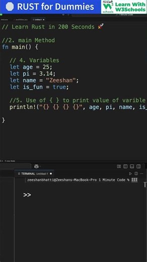 Learn RUST in 2025! How to Print output in RUST #rust #rustprogramming #coding