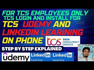 TCS UDEMY AND LINKEDIN LEARNING LOGIN AND USE ON PHONE? #tcs #udemy #linkedinlearning #phone