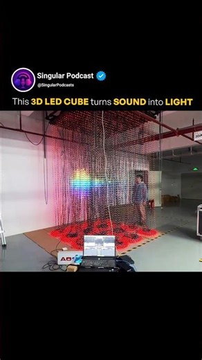 This 3d LED Cube Turns Sound Into Light 🤯