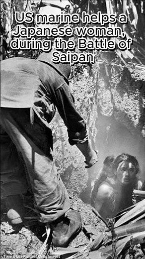 Rare WW2 Footage Shows Incredible Act of Kindness During Battle of Saipan #history #ww2 #shorts