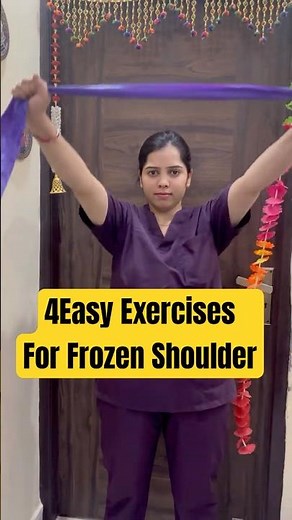 4 Easy and effective exercises for frozen shoulder#frozenshoulder #painrehabb #homeworkout #cervical