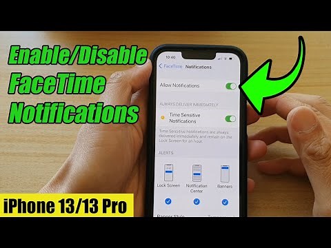iPhone 13/13 Pro: How to Enable/Disable FaceTime Notifications
