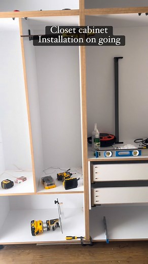 Closet cabinet installation #buildwithace #cabinets #modularcabinet #closet | Build with ACE