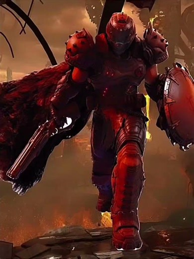 DoomSlayer DOGWALKS Red From NES Godzilla 💀🙏 #shorts #creepypasta #doom #godzilla #fyp