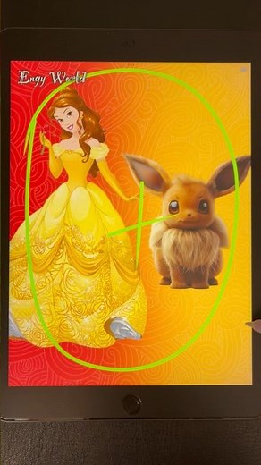 Princess Belle glow up into Eevee Pokemon | Disney Princess transformation
