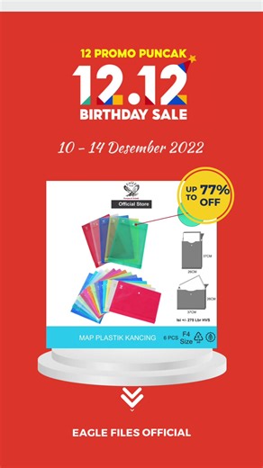 PROMO PUNCAK 12 12 up to 77% OFF ! hanya di Eagle Files Official !