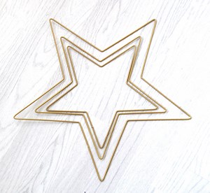 Star Metal Wreath Ring - Macrame Hoop Wallhanging Floral Frame - Etsy UK
