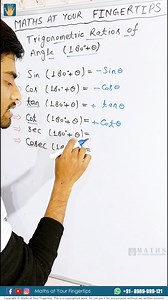 14K views · 62 reactions | Don’t Memorise! Understand (180°+x) Trigonometry Tricks Instantly! #education #math #mathteacher #maths #learning #learningisfun | Maths at Your Fingertips | Facebook