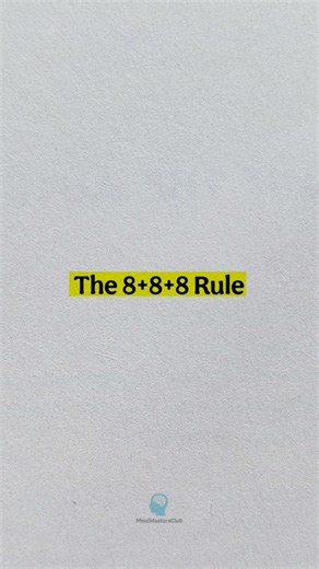 Mind Power | Influence | Success | ✨ The 8+8+8 Rule ✨ Life is all about balance. When we learn to divide our 24 hours wisely, everything falls into place. This simple yet... | Instagram