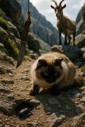 Ragdoll Cat & Beetle Trap Suspense 🐱🐞🐐 | #Cat #Beetle #Goat #Shorts