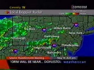 Weatherscan in Severe Weather Mode - 05/18/2004