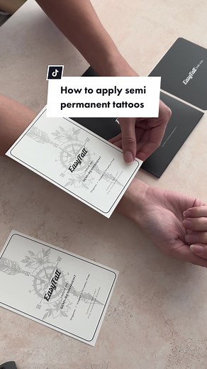 How to apply EasyTatt's Semi Permanent tattoos! #howto #semipermanenttattoo #tattooappliaction #easytatt #fyp