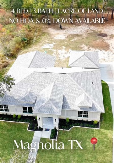 Custom Built Home on Acreage Near Houston