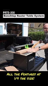 The Infinity Tools Portable Router Table System Is a full-featured router table designed for benchtop or job site use and is made from the same high-quality materials found on our full-sized router tables. | Infinity Cutting Tools