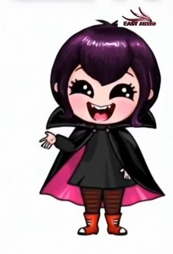 Easy Vampire girl drawing #drawing #shorts #easyart