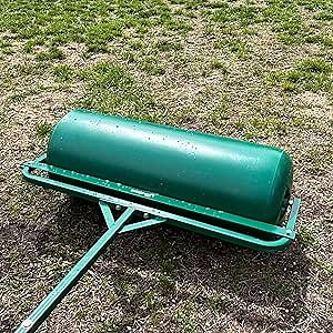 Landzie 36 Inch Poly Lawn Roller – 21.1 Gallon Heavy Duty Sod and Yard Roller for Boosting Seed to Soil Contact - Water Filled Barrel Presses in Grass Seed to Improve Germination - Lawn Flattener